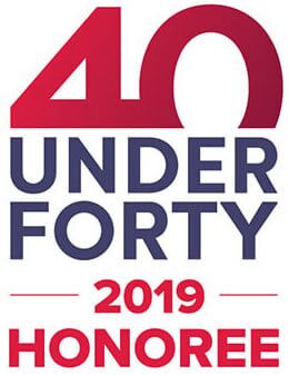 Under forty 2019 honoree logo